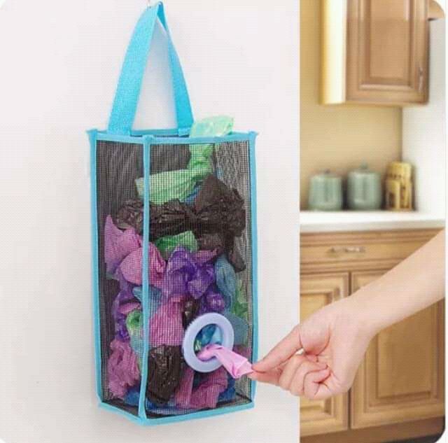 Polythene Bag Holder for Kitchen | Wall-Mounted Garbage Bag Dispenser | Space-Saving Trash Bag Organizer (pack of 2)