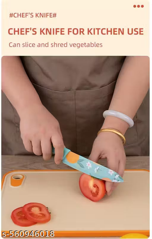 Sontuku Knife | Chef Knife | Utility Knife Combo | Professional Kitchen Knives for Chopping | 3-Piece Blue Stainless Steel Kitchen Knife Set